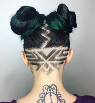 Hair Tattoo - арт-стрижка с короткой основой и креативными узорами 